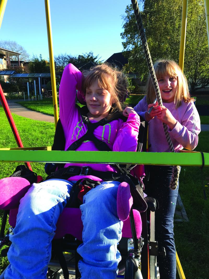 Emily and family at The Children's Trust