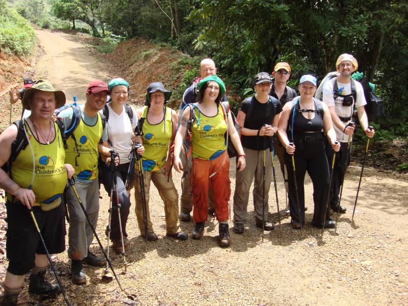 Jade on a charity trek for The Children's Trust