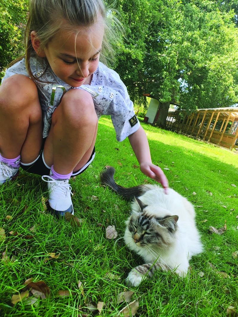 Lily with the Tadworth cat