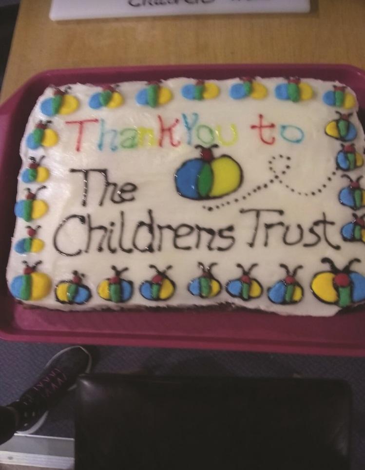 Mia's thank you cake for The Children's Trust
