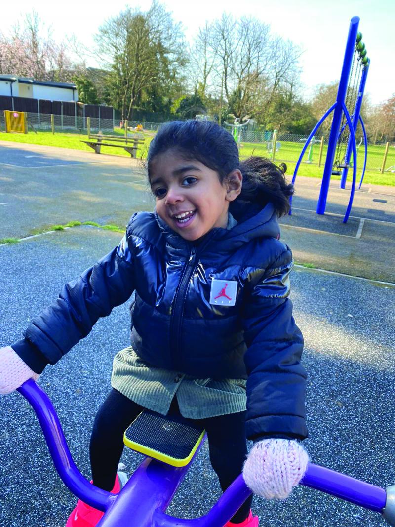 Saffron out at the park