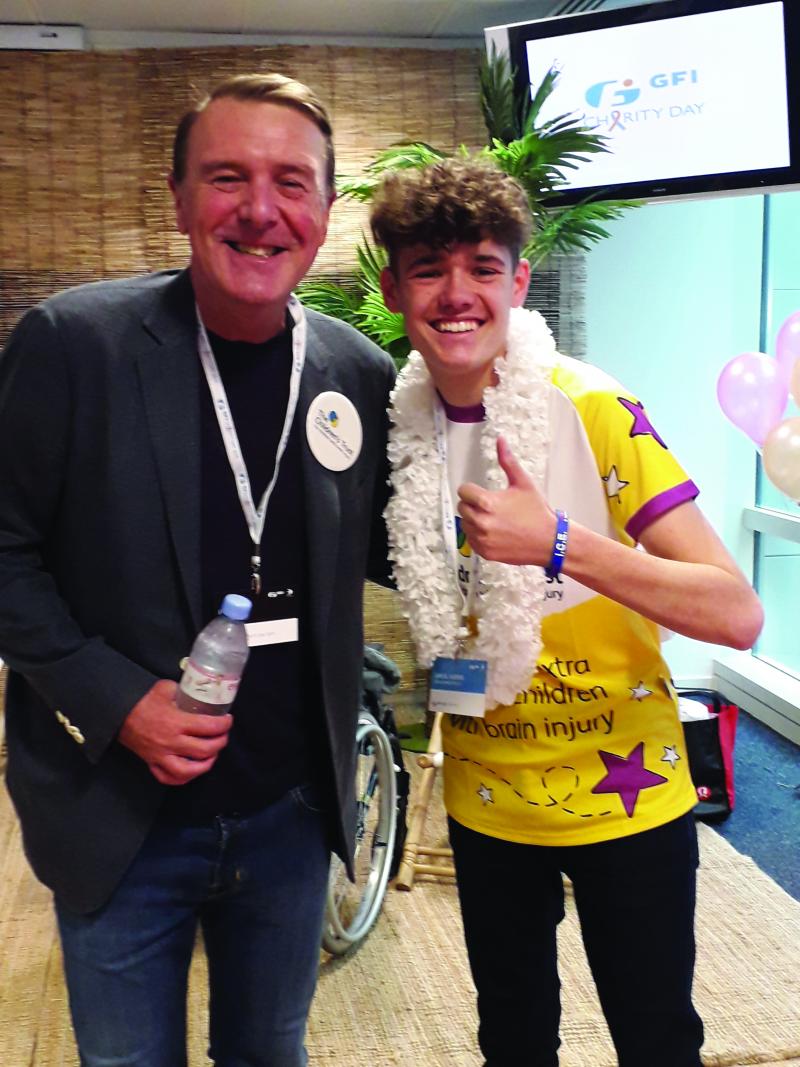 Sam with Phil Tufnell