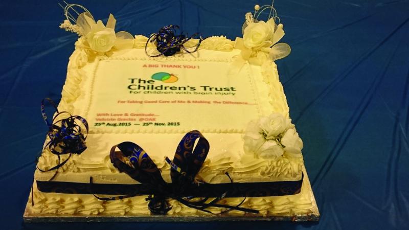 Velstrin's leaving cake at The Children's Trust