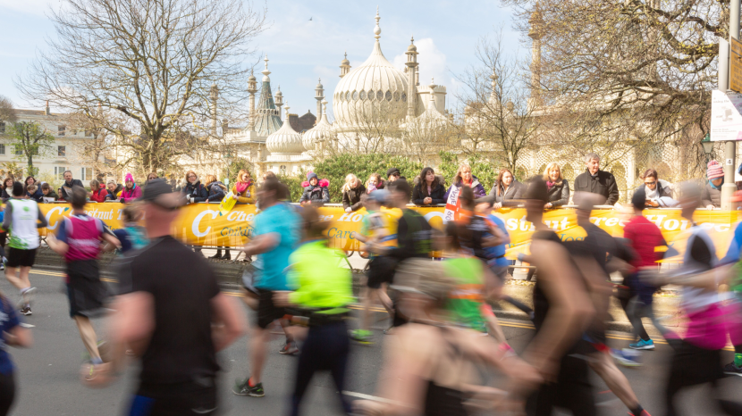 Runners at Brighton Marathon